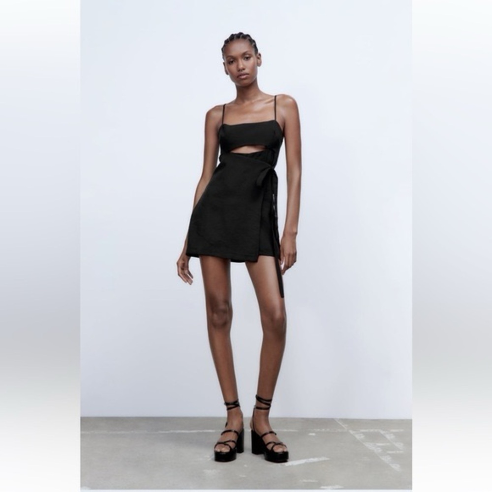 Black Cut-Out Jumpsuit Dress